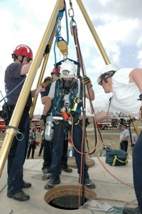 Confined Space entry in manhole