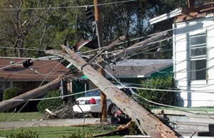 Photo of downed power lines