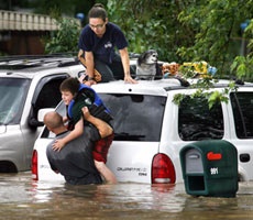 Photo of flash flood rescue