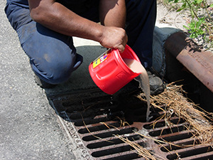 Illegal Drain Pouring Photo Web